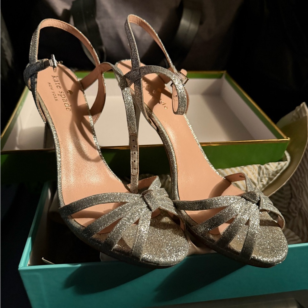 Kate Spade Glittering Silver Heels